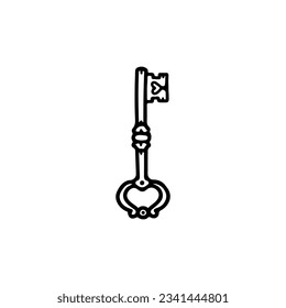 old school key vector illustration