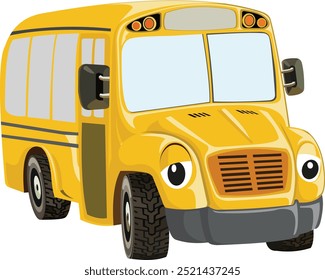 old school mini bus characters, suitable for logo or icon material with images of old bus characters