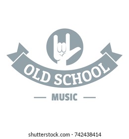Old school music logo. Simple illustration of old school music vector logo for web