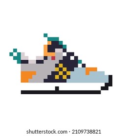 Old School OG Multi Pack Puffy Runner Toe Skate Shoes Skateboarding 8bit Pixel Art