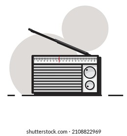 old school radio design vector illustrator eps 10