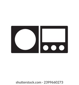 old school radio icon vector template illustration logo design