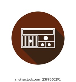 old school radio icon vector template illustration logo design