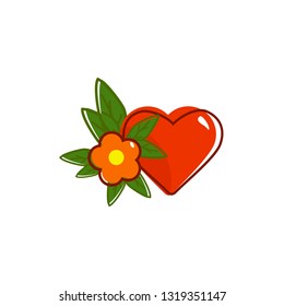 Old school red heart icon