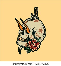 traditional skull tattoos designs