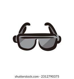 Old school sunglasses - Hip Hop icon (Hand draw color version)