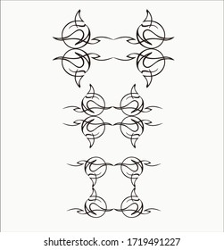 Alte Schule schwirren Stift Streifen grafische Ornamente Elemente