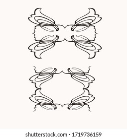 Old school swirl styled pin stripes graphic ornaments elements