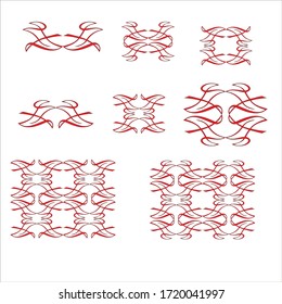 Alte Schule schwirren Stift Streifen grafische Ornamente Elemente