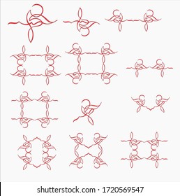 Alte Schule schwirren Stift Streifen grafische Ornamente Elemente