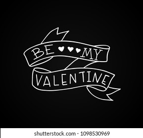 Old school tattoo design for Valentines day. Vector illustration.
