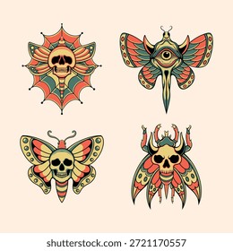 old school tattoo design vector illustration 
