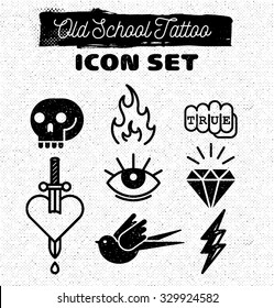 Old School Tattoo Icon Set