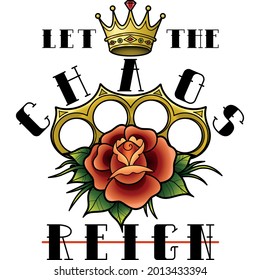 Vector de la mangueta del tatuaje de la vieja escuela