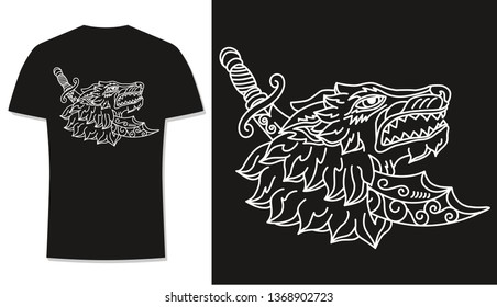 Old school tattoo style. Print for t shirt.