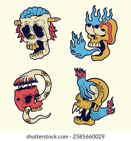 old school tattoo vector design