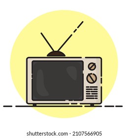 Old School Television Design Vector Illustrator Eps10