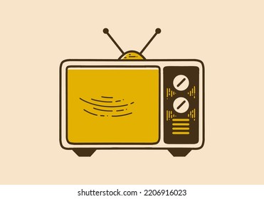 old school television retro vintage art design