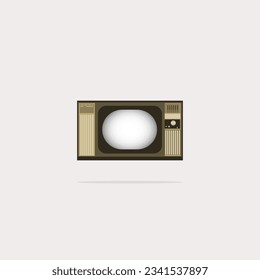 old school television vector retro analog flat design simple mock up animation attractive