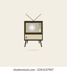 diseño plano retrospectivo de la vieja escuela vectores de la televisión retroceso animación simple burla atractiva