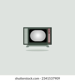 old school television vector retro analog flat design simple mock up animation attractive