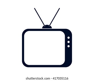 old school vintage television antenna image vector icon