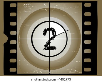 Old Scratched Film Countdown at No 2