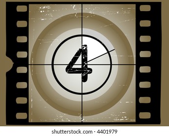 Old Scratched Film Countdown at No 4