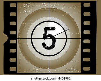 Old Scratched Film Countdown at No 45