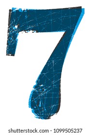 Old scratched font.