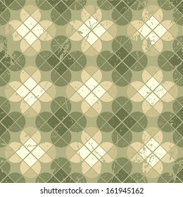 Old scratched and spotted mosaic seamless background, vector retro style design. Contain seamless messy aged texture that can be used separately. 