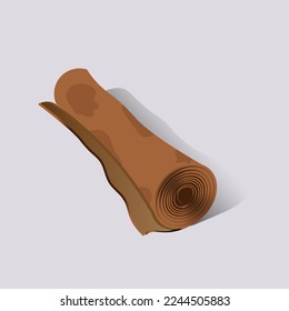 An old scroll with an ancient map On isolated background. Vector. Illustration