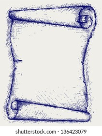 Old scroll. Doodle style