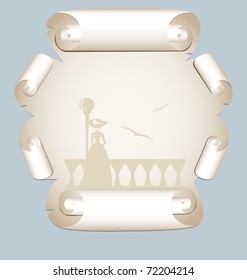 old scroll and figure