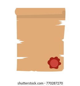 Old scroll, manuscript. Vector illustration EPS 10