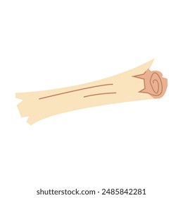 Old scroll on a white background. Vector illustration