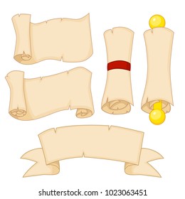 old scroll paper set