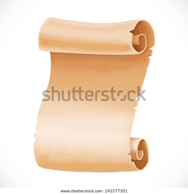 Old Scroll Parchment Your Design Isolated Vector De Stock Libre De