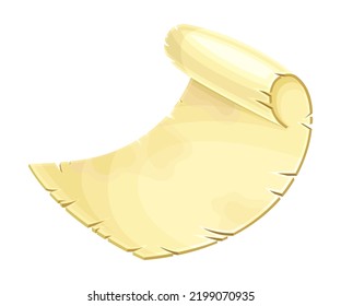 Old Scroll or Roll of Papyrus, Parchment or Paper Containing Writing Vector Illustration