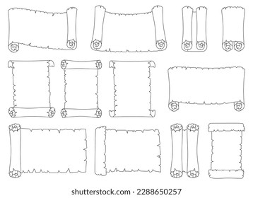 Old scroll vector design illustration isolated on white background