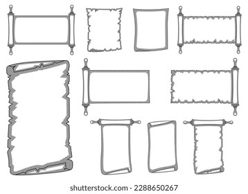 Old scroll vector design illustration isolated on white background