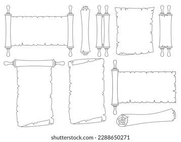 Old scroll vector design illustration isolated on white background
