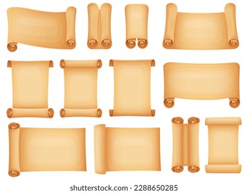 Old scroll vector design illustration isolated on white background