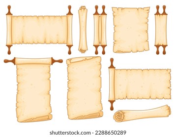 Old scroll vector design illustration isolated on white background