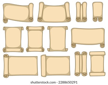 Old scroll vector design illustration isolated on white background