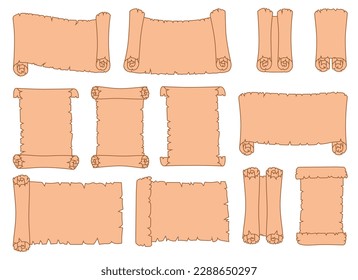 Old scroll vector design illustration isolated on white background