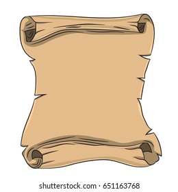old scroll. vector illustration. Drawing by hand