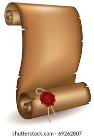 Old scroll with a wet seal mesh