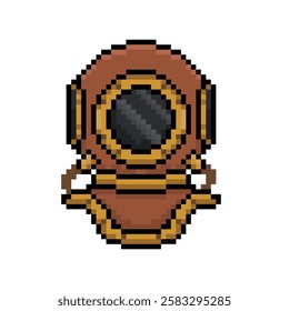 OLD SCUBA HELMET PIXEL ART