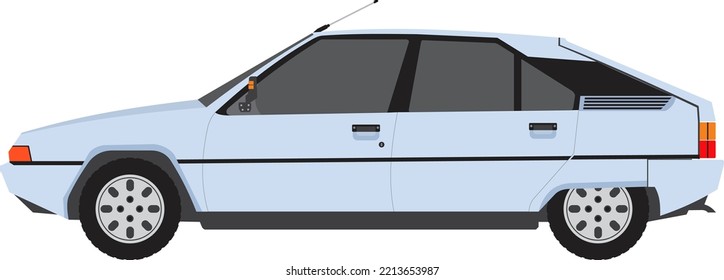 Old Sedan But Still Cool Vector Illustration 